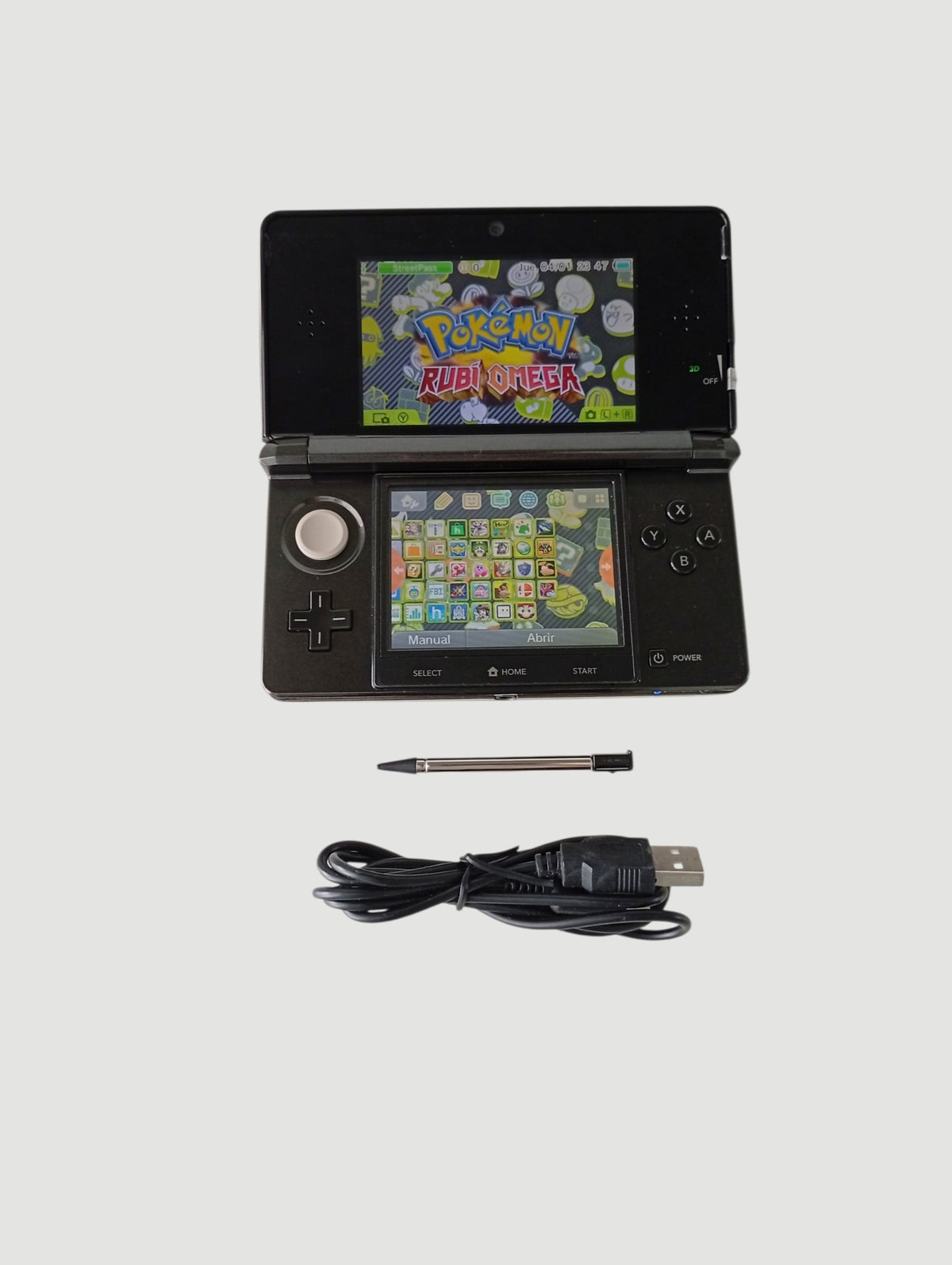 consola nintendo 3ds old negra liberada en micro sd 32 gb