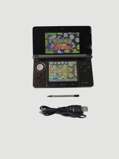 consola nintendo 3ds old negra liberada en micro sd 32 gb
