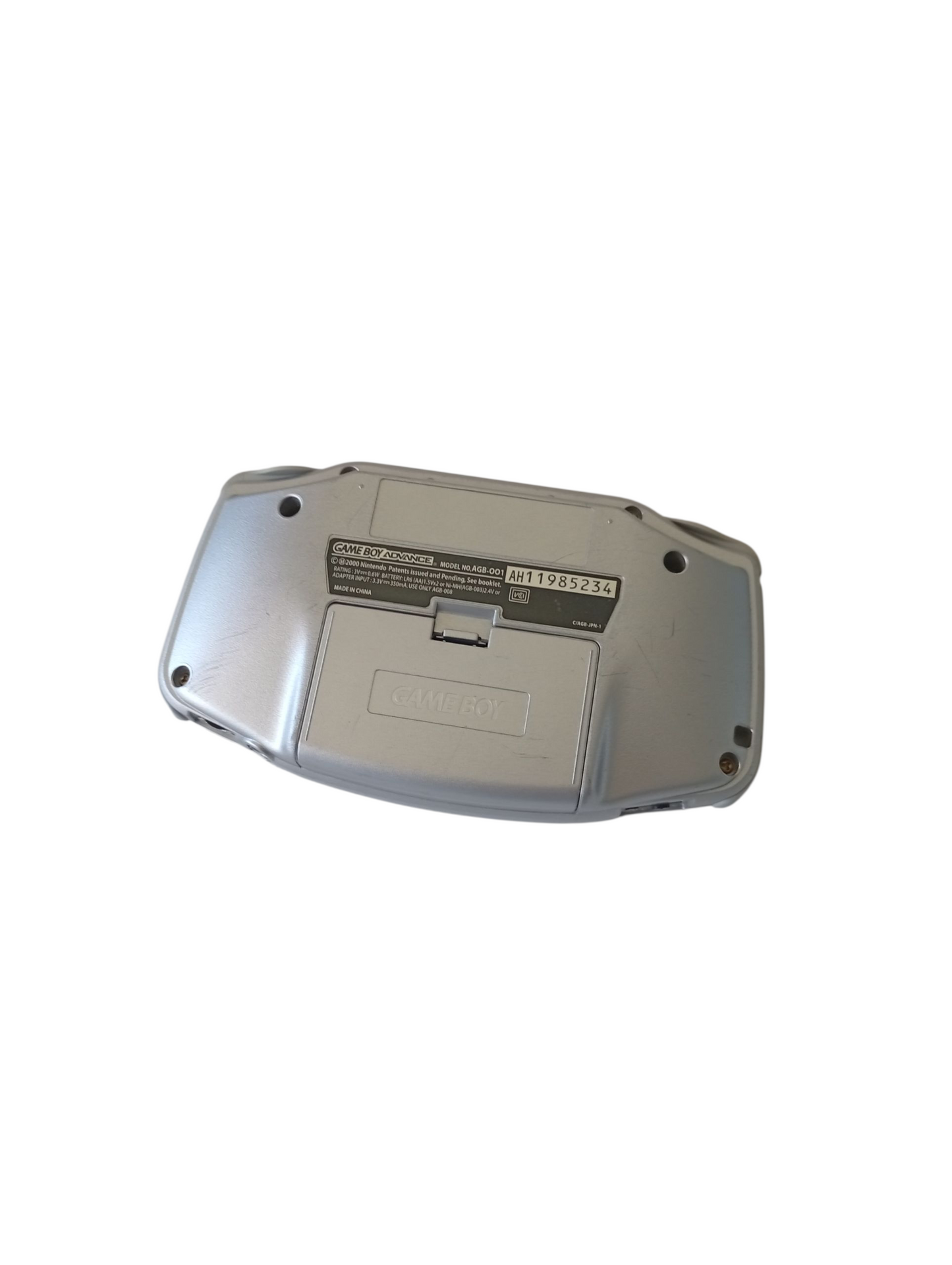 consola game boy advance plateada