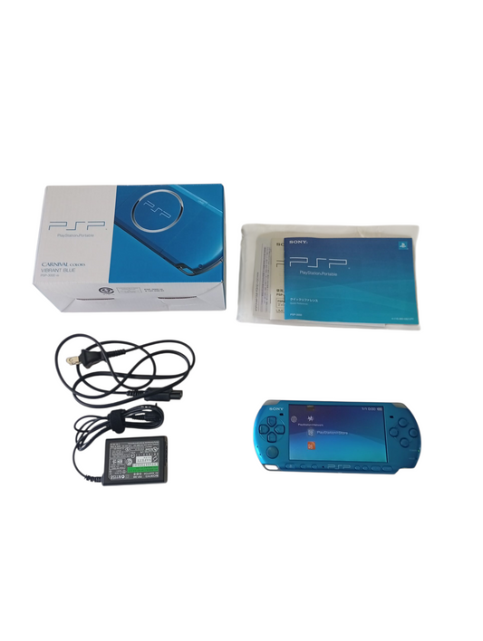 consola psp 3000 en caja vibrant blue