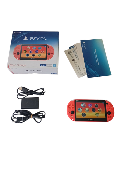 consola ps vita neon orange en caja