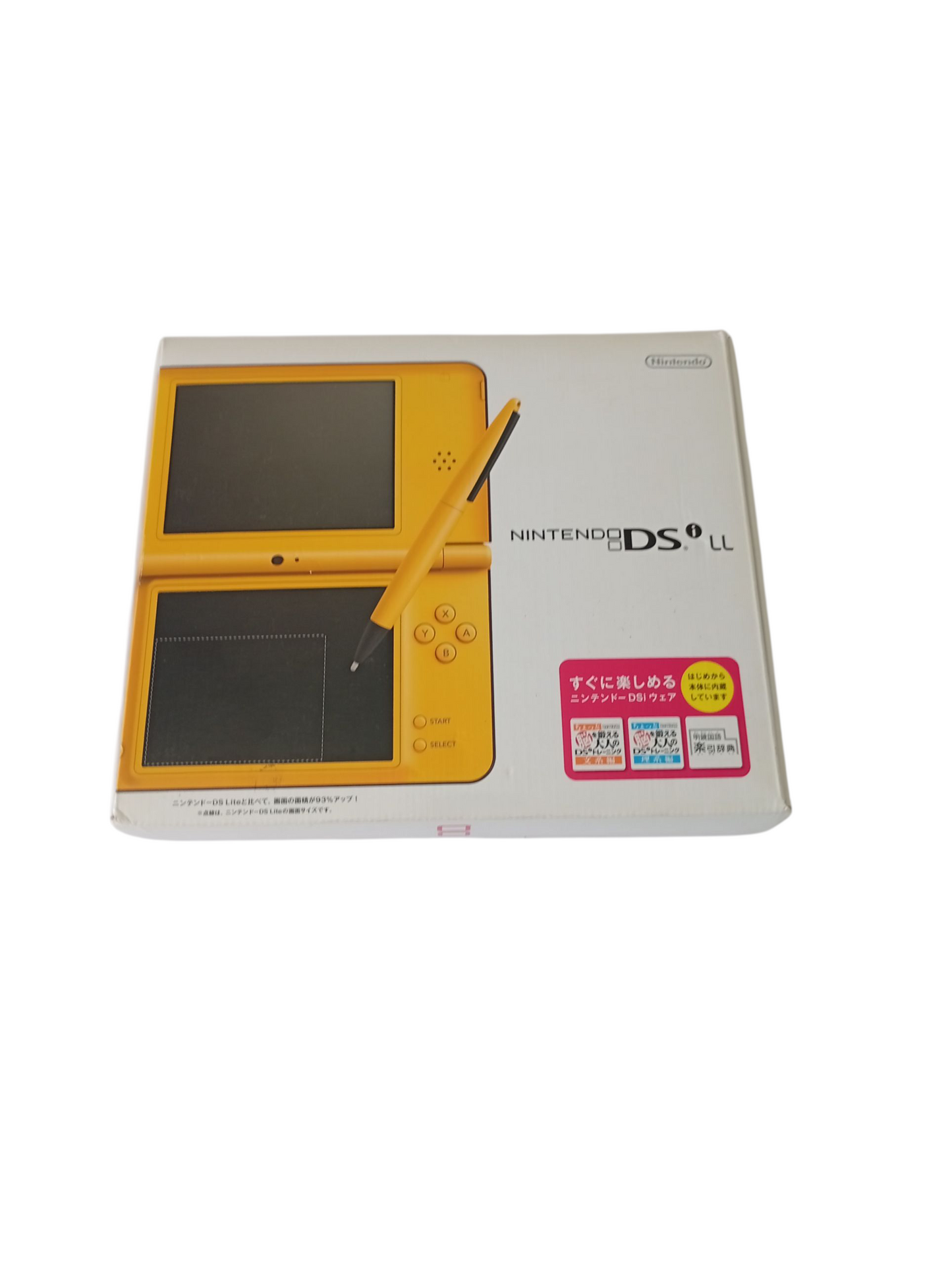 consola Nintendo dsi xl amarilla en caja